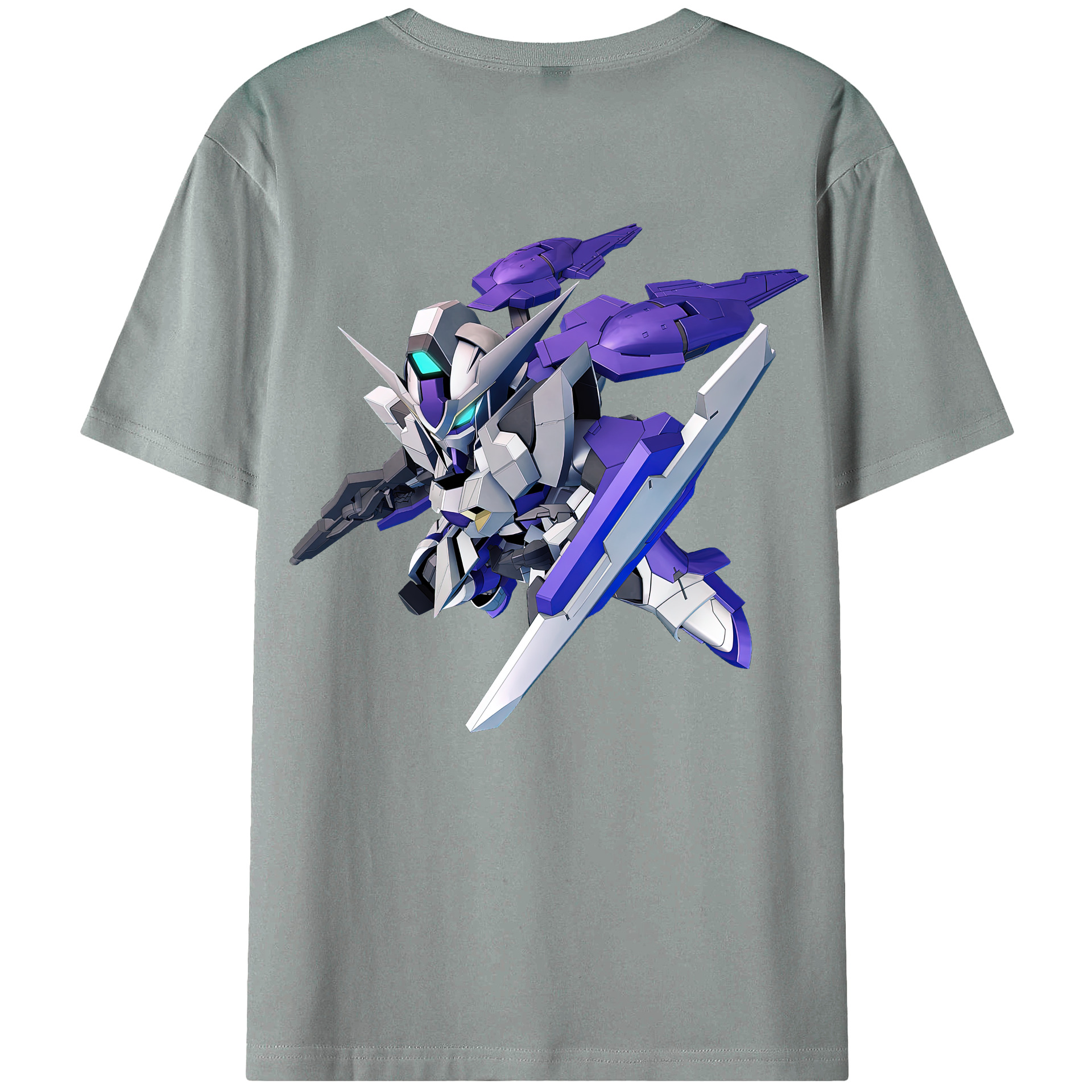 （画像用） 機動戦士ガンダム Mobile Suit Gundam 綿100％ メンズ半袖Tシャツ（バックプリント） 通気性